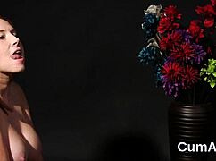 Hey, this sexy centerfold swallowed every drop of cum! 😍