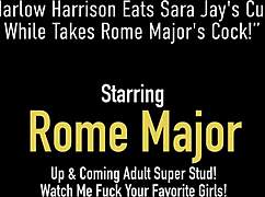 Harlow Harrison Devours Sara Jay’s Cunt While Riding Rome Major