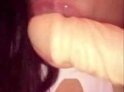 Wife Plays Alone With 22Cm Dildo And Squirts