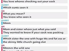 She sends nude pics and dirty secrets to her husband on webcam.