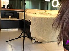 gorgeous latina bends over for monster cock doggystyle