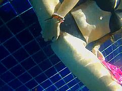 i stuff three panties in my pussy and fuck dildo in public pool