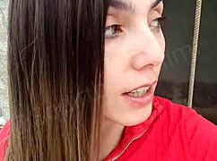 Feeling wild, I’m fingering myself and squirting on the terrace craving video calls