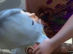 licking my asian girlfriend's pussy in the shower 😍 hot 3d animations