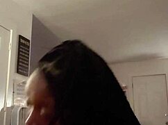 Feeling the intense pleasure from that monster black cock in my mouth.