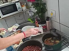 Hey Sarah, cooking sexy eggplant parmigiana in the kitchen?