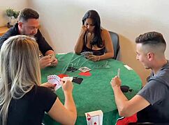 um, a card game turned into wife swap with kel abate n bruna carlos, oops