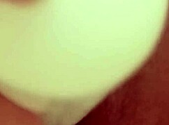 detailed pussy fucking with a dildo leading to intense squirting action