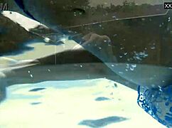 Irina Cage shows big tits underwater in pool 😍