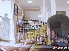 Blonde tattooed petite babe Emma Mae gets fucked by man in fantasy creampie