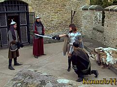 Petite Brunette Gets Intense Gangbang Facial