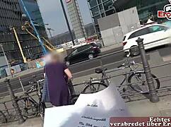 this fat german blonde got picked up on the street for some hot sex with dildo action 😏