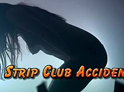 this hd wetting accident at the strip club, she peed while dancing and her clothes ripped.