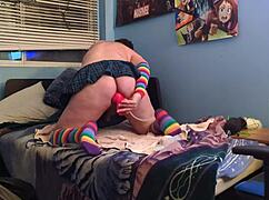 Submissive Puppy Practices Playing With His Bad Dragon Toy