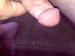 Amateur gives intense handjob to morning wood cock
