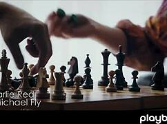 Tiny redhead babe with small tits drilled by boyfriend