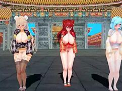 Chinese virtual YouTubers celebrate New Year with MMD flair by KKVMD