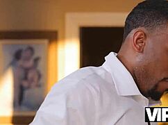 White gal makes move on mom's black friend for fun, riding and masturbation caught.