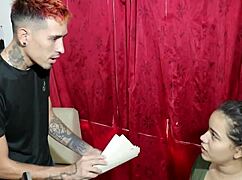 Boss yells at employee for missing documents, but she seduces him with a blowjob and they fuck hard in the office!