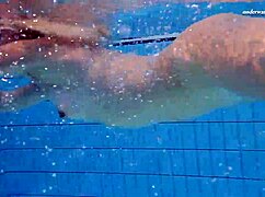 Elena Proklova, the beautiful Russian blonde, shows off underwater with natural tits