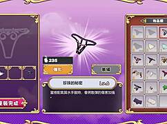 in this hentai game, the dream demon-chan works hard with priest lulu, getting bent over for doggystyle