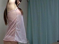 Busty Asian Girl Dances In See-Through Lingerie On Webcam
