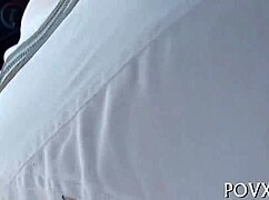 Destiny Jaymes Sucking Hard in Wet Petite POV Action