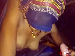 Sexy skinny teen wife with big tits sucks monster cock.