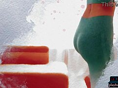 Chloe Rose strips passionately.