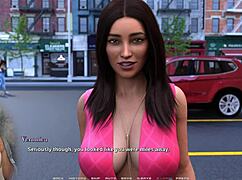 Big tits milf gives handjob in outdoor parking lot