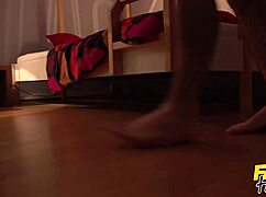 Fake Halloween In The Hostel With Mysterious Dominant Woman