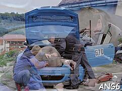 Dirty brunette susan ayn enjoys hardcore threesome fucking outdoors with amateurs