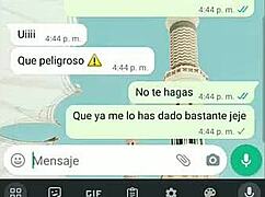 hot whatsapp chat with tati leads to us fucking her shaved pussy with big cock in the office