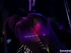 samantha saint rips clothes in intense backstage striptease