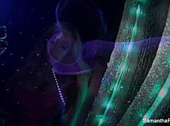 samantha saint rips clothes in intense backstage striptease