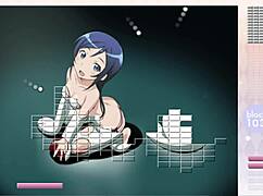 aragaki ayase strips down in a wild arkanoid game with ripped clothes.
