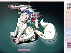 aragaki ayase strips down in a wild arkanoid game with ripped clothes.