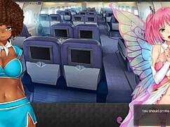 In the night club, ebony dancer with big tits seduces during huniepop game fun.