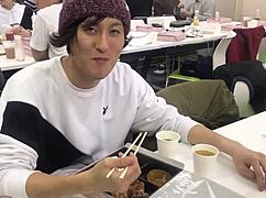 this gay scene where he eats meat passionately