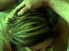 Latina milf with braces sucks monster cock in sloppy blowjob session