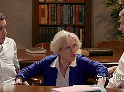 Curvy Librarian Milfs Engage In A Steamy Threesome, Cheating With Fantasy Fetish