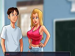 Roxxe gets fucked in the locker during Summertime Saga