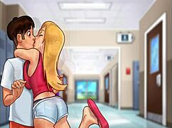 Roxxe gets fucked in the locker during Summertime Saga