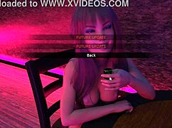 Stepsister Gives Monster Cock Handjob in Game