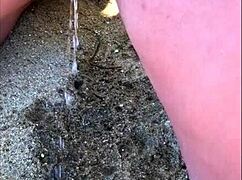 My wife took a long pee on the beach today. It was quite a sight.