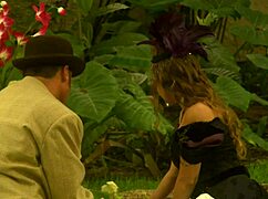 Naughty Couple Role-Plays and Fucks in Enchanted Garden