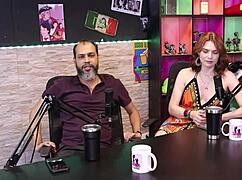 I See Reh Queen And Kstro In Sheer Red Lingerie Giving Pleasure