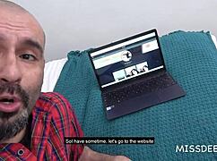 Mature Spanish Youtuber cheats with Roma Amor over desk