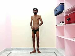 Rajesh Spanks Ass, Moans Loud, and Cums Hard in Glass