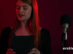 ASMR Jin Gets Off to Lucy's Sultry Reading Voice